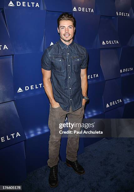 Actor Josh Henderson attends the Delta Air Lines summer celebration In Beverly Hills on August 15, 2013 in Beverly Hills, California.