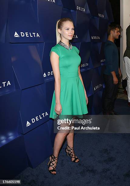 Actress Claudia Lee attends the Delta Air Lines summer celebration In Beverly Hills on August 15, 2013 in Beverly Hills, California.