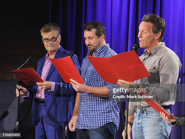 Fred Willard, Joey Fatone and Steven Weber onstage during Celebrity Autobiography: The Music Edition Volume 3 at The GRAMMY Museum on August 15, 2013...