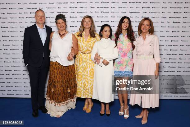 James Taylor, Gina Chick,Julia Zemiro, Melissa Leong, Silvia Colloca and Kathryn Fink a attend the SBS 2024 Upfront at Sydney Town Hall on October...