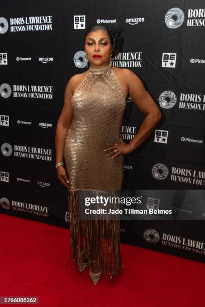 Actress and Founder of the Boris L. Henson Foundation Taraji P. Henson hosts "BoBo's Joy Joint" at Planet Word on October 30, 2023 in Washington, DC.