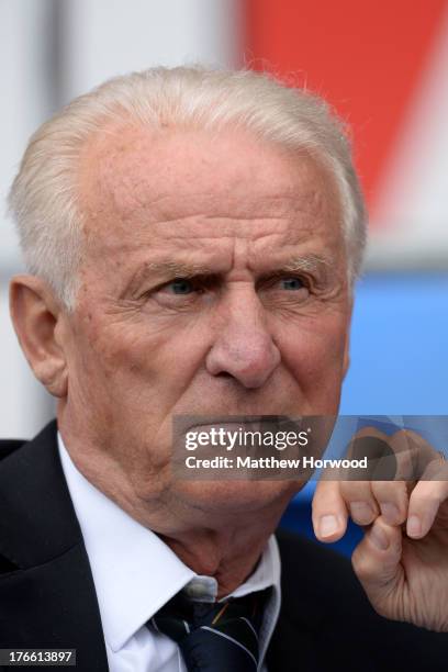 Ireland national team manager Giovanni Trapattoni looks on during the International Friendly match between Wales v Ireland at the Cardiff City...