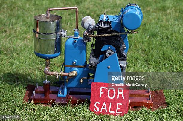 Stationary engine that is for sale is shown at the Cornish Steam and Country Fair at the Stithians Showground on August 16, 2013 near Penryn,...