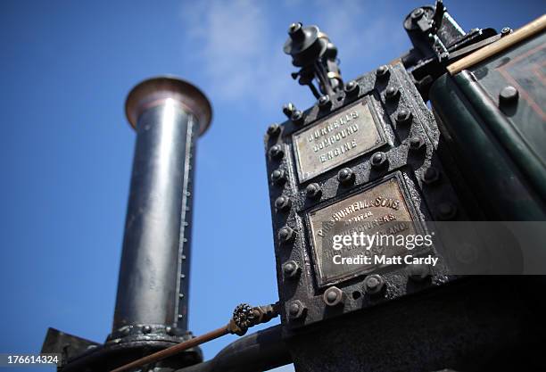 Steam engine is shown at the Cornish Steam and Country Fair at the Stithians Showground on August 16, 2013 near Penryn, England. The annual show, now...