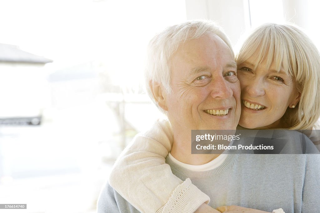 Portrait of mature couple smiling