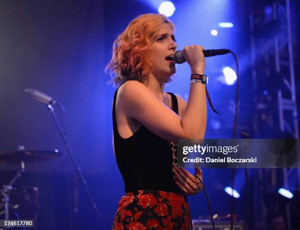 Lizzy Plapinger of MS MR performs on stage at Hard Rock Hotel Chicago on August 4, 2013 in Chicago, Illinois.