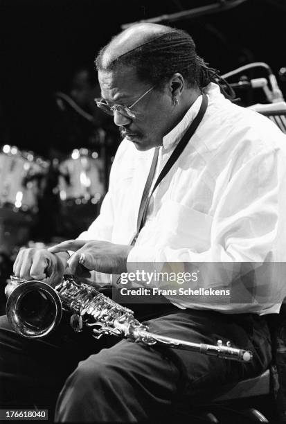 American saxophone player Oliver Lake performs at the NOS Jazz festival at de Meervaart in Amsterdam, Netherlands on 11th August 1989.