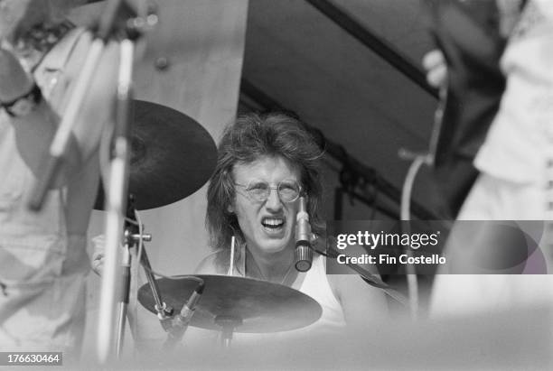 26th AUGUST: Ray Laidlaw performs live on stage with Jack The Lad at Reading Festival on 26th August 1973.