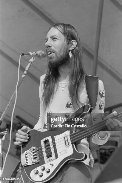 26th AUGUST: Rod Clements performs live on stage with Jack The Lad at Reading Festival on 26th August 1973.