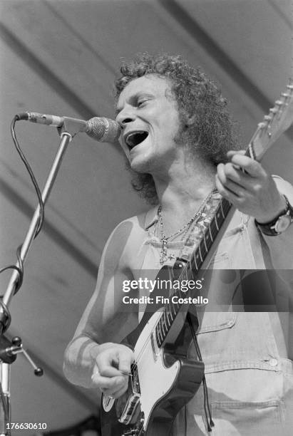 26th AUGUST: Guitarist Billy Mitchell performs live on stage with Jack The Lad at Reading Festival on 26th August 1973.