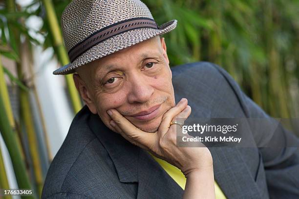 Novelist Walter Mosley is photographed for Los Angeles Times on April 19, 2013 in Westwood, California. PUBLISHED IMAGE. CREDIT MUST BE: Kirk...