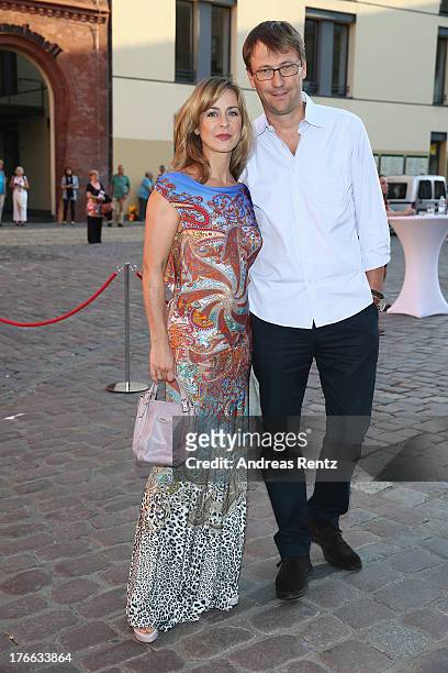 Bettina Cramer and Michael Cramer attend the 12th Audi Classic Open Air during the AUDI Sommernacht at Kulturbrauerei on August 16, 2013 in Berlin,...