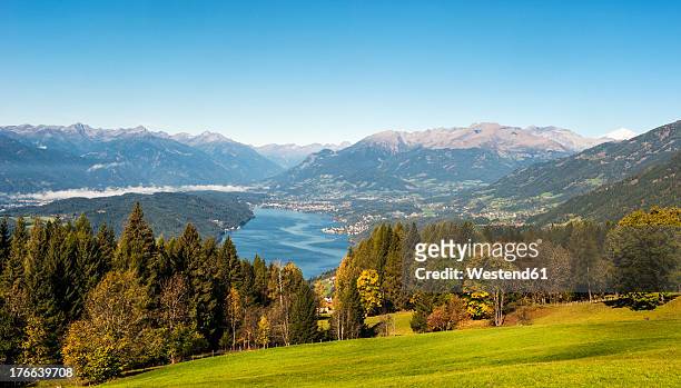austria, carinthia, view of millstatter see - carinthia stock pictures, royalty-free photos & images