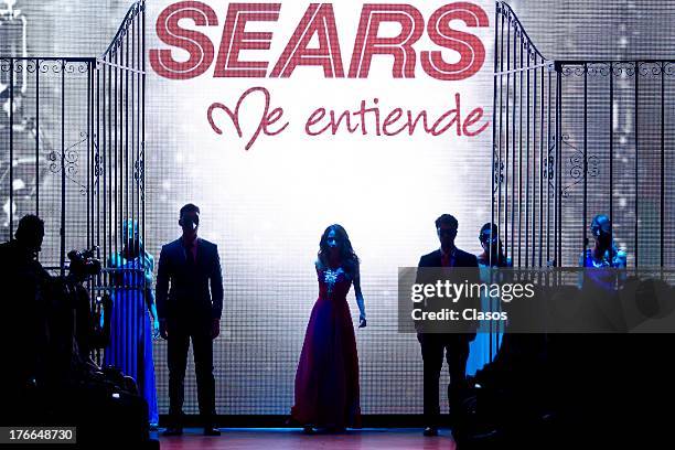 Model walks the runway during the Sears Fashion Parade - Autumn/Winter 2013 at the Casino Español on August 15, 2013 in Mexico City, Mexico.