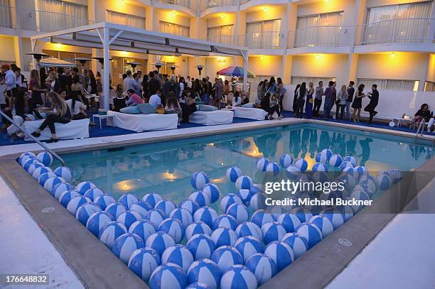 General view of the atmosphere at Warby Parker's store opening in The Standard, Hollywood on August 15, 2013 in Los Angeles, California.