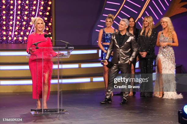 The Bravos from Paris Theater in Las Vegas, NV on Friday, November 3, 2023" -- Pictured: Vicki Gunvalson, Andy Cohen, Alexis Bellino, Jo De La Rosa,...