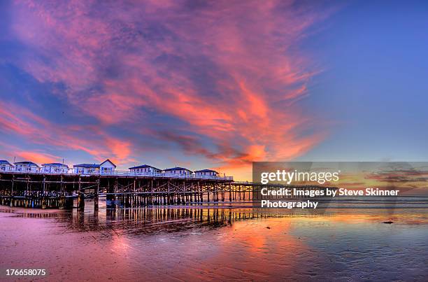 one from the vault - crystal pier - san diego pacific beach stock-fotos und bilder