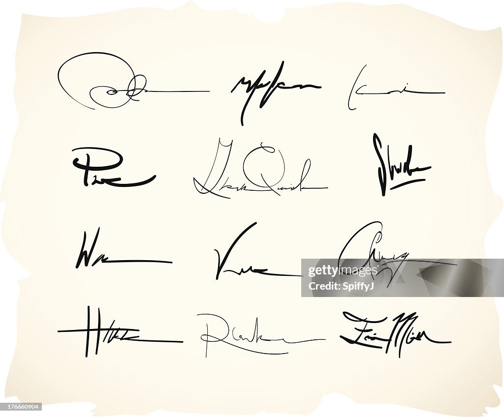 Signiure Handwritten Signature High-Res Vector Graphic - Getty Images