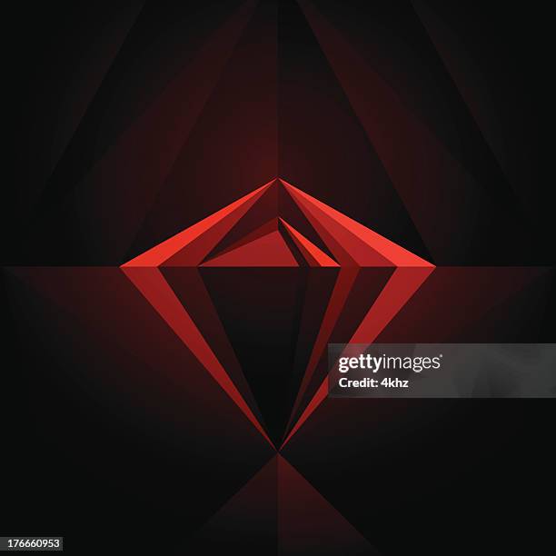 black diamond geometrischen grafik design template, abstrakte vektor hintergrund - diamantförmig stock-grafiken, -clipart, -cartoons und -symbole