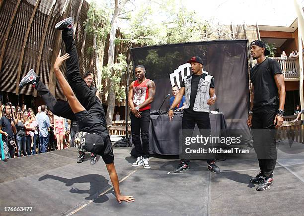 Jason Derulo performs onstage at the Warner Bros. Records Summer Sessions held at Warner Bros. Records outdoor patio on August 16, 2013 in Burbank,...