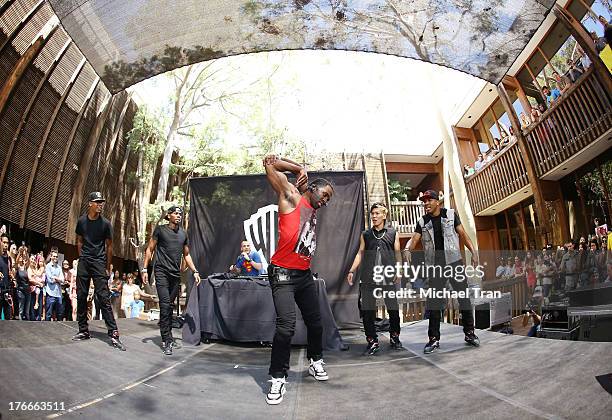 Jason Derulo performs onstage at the Warner Bros. Records Summer Sessions held at Warner Bros. Records outdoor patio on August 16, 2013 in Burbank,...