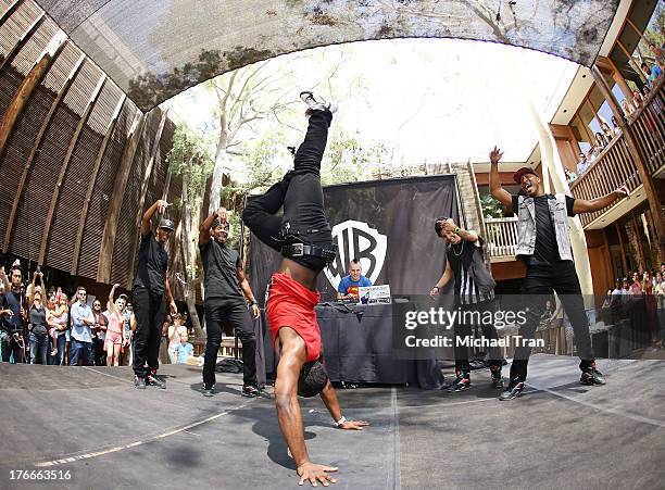 Jason Derulo performs onstage at the Warner Bros. Records Summer Sessions held at Warner Bros. Records outdoor patio on August 16, 2013 in Burbank,...