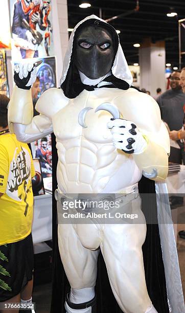 Cosplayer James Danielski as Moon Knight attends Day 1 Wizard World Chicago Comic Con held at Donald E. Stephens Convention Center on August 9, 2013...