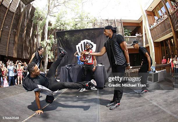 Jason Derulo performs onstage at the Warner Bros. Records Summer Sessions held at Warner Bros. Records outdoor patio on August 16, 2013 in Burbank,...