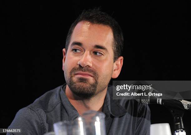 Moderator Aaron Sagers of MTV Geek attends Day 1 Wizard World Chicago Comic Con held at Donald E. Stephens Convention Center on August 9, 2013 in...