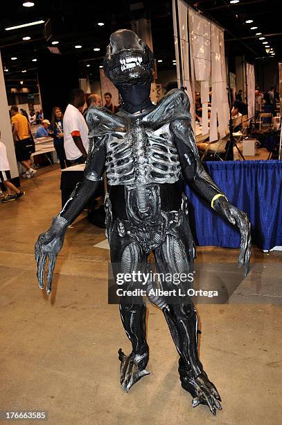 Cosplayer Sarah Walia as The Alien attends Day 1 Wizard World Chicago Comic Con held at Donald E. Stephens Convention Center on August 9, 2013 in...