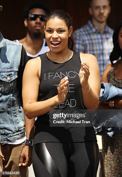 Jordin Sparks attends the Warner Bros. Records Summer Sessions held at Warner Bros. Records outdoor patio on August 16, 2013 in Burbank, California.