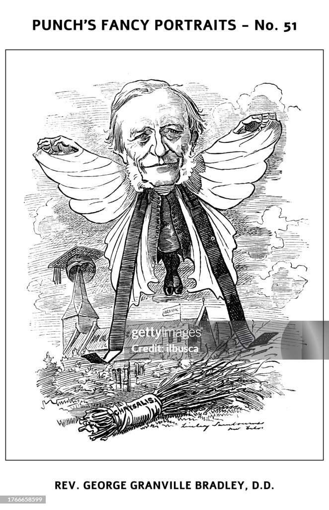 Punch's Fancy Portraits - British satire caricature illustration