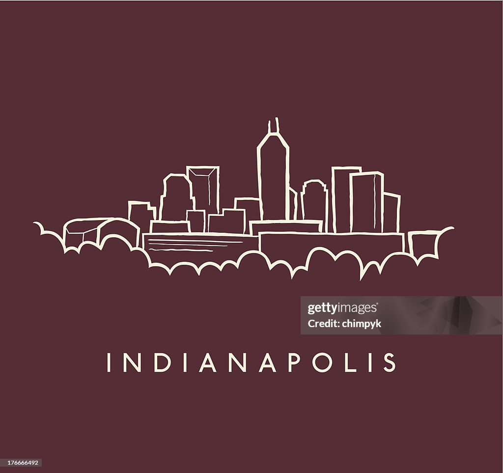 Indianapolis Skyline Sketch