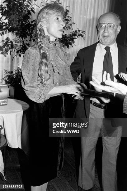 Renata Adler attends a party, celebrating the release of "Streaming to Bamboola," at Mortimer's in New York City on May 12, 1982.