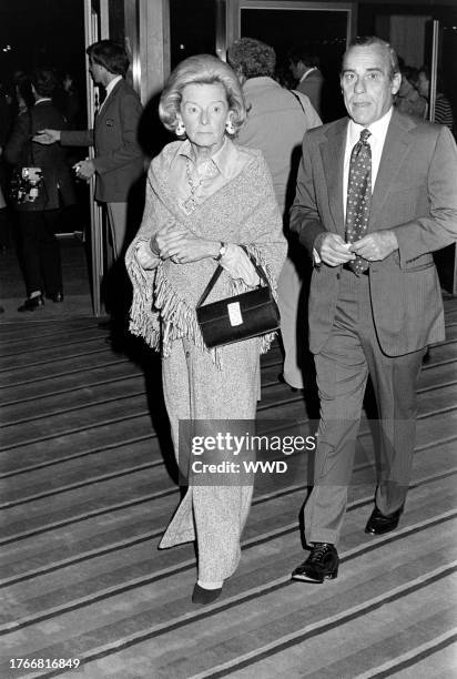 Anne McDonnell Ford and Deand Johnson attend the opening of the play "Souvenir" at the Shubert Theatre in Los Angeles, California, on October 30,...