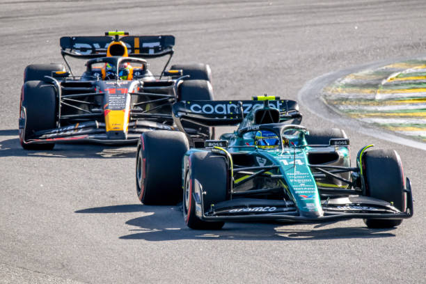 Fernando Alonso, Aston Martin F1 AMR23 during the F1 Grand Prix of Brazil at Autodromo Jose Carlos Pace on November 05, 2023 in Sao Paulo, Brazil.