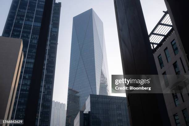 The ICD Brookfield Place mixed-use development, center, in the Dubai International Financial Centre district of Dubai, United Arab Emirates, on...