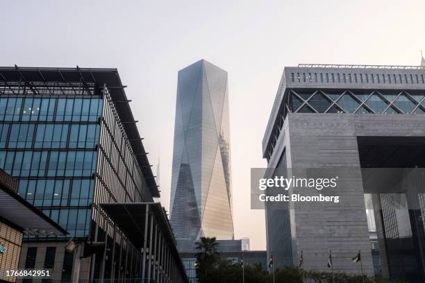 The ICD Brookfield Place mixed-use development, center, in the Dubai International Financial Centre district of Dubai, United Arab Emirates, on...