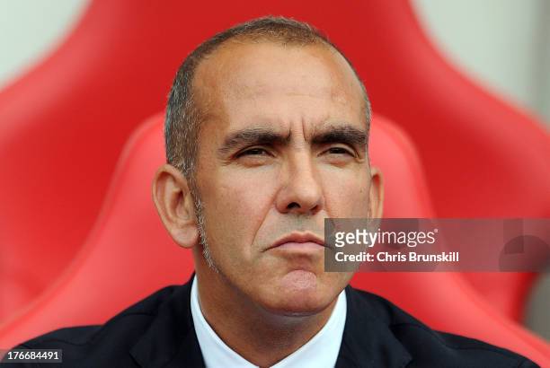Sunderland manager Paolo Di Canio looks on during the Barclays Premier League match between Sunderland and Fulham at the Stadium of Light on August...
