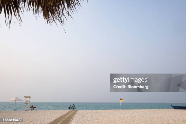 Soul Beach on Saadiyat Island in Abu Dhabi, United Arab Emirates, on Friday, Sept. 15, 2023. The UAE is emerging as a hub for hedge funds, its...