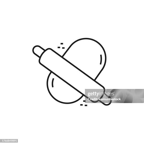 dough line icon vector illustration. icon design for logo, mobile app, website, ui, ux, sign, symbol. - yeast bread stock illustrations