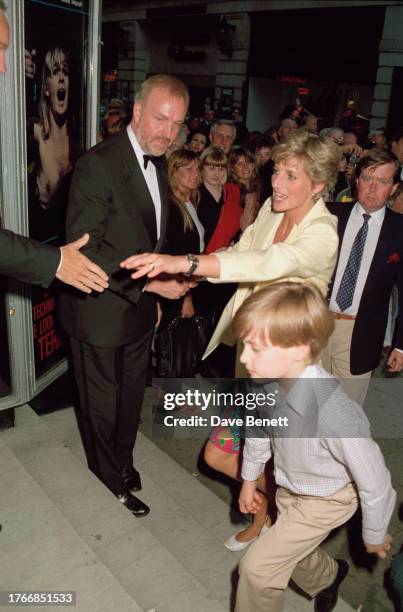 Diana, Princess of Wales and Prince William arrive at the London Palladium to see 'Joseph and the Amazing Technicolor Dreamcoat', London, July 1991.