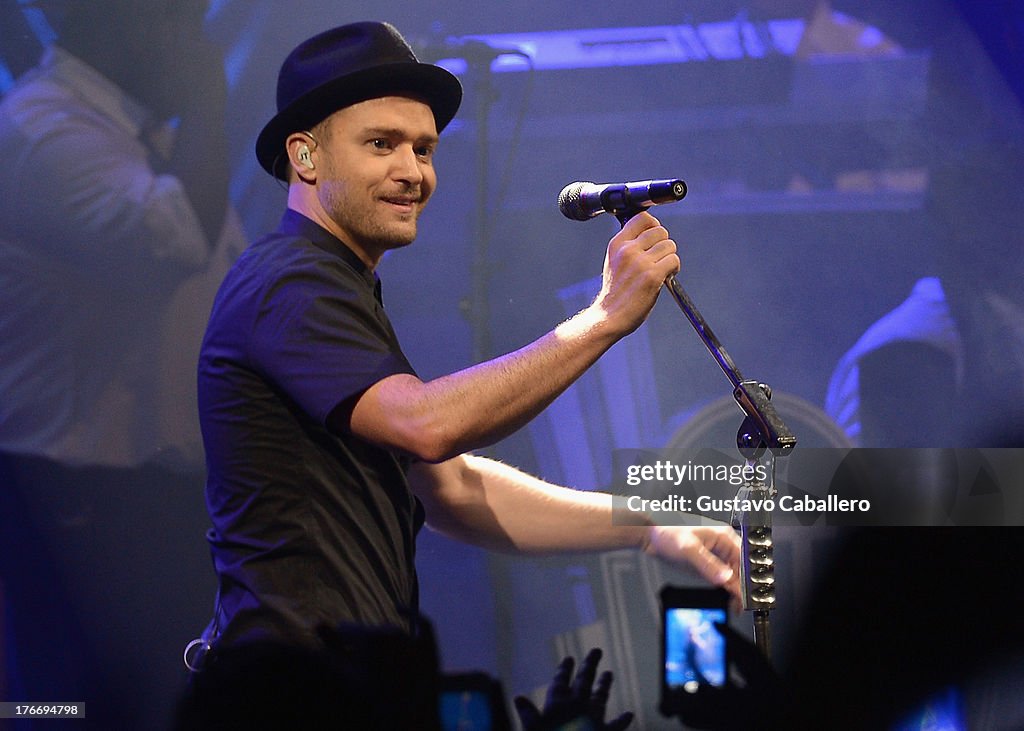 Justin Timberlake Private Concert At Fillmore Miami Beach