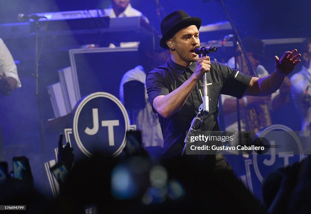 Justin Timberlake Private Concert At Fillmore Miami Beach