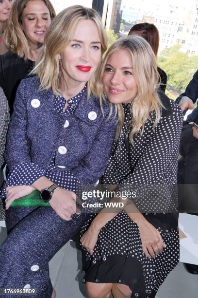 Emily Blunt and Sienna Miller in the front row