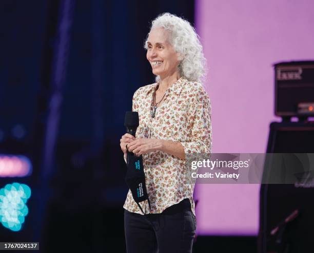 Dr. Barbara Ferrer, MD speaks at Global Citizens Vax Live at SoFi Stadium in Inglewood, California on May 2, 2021.,