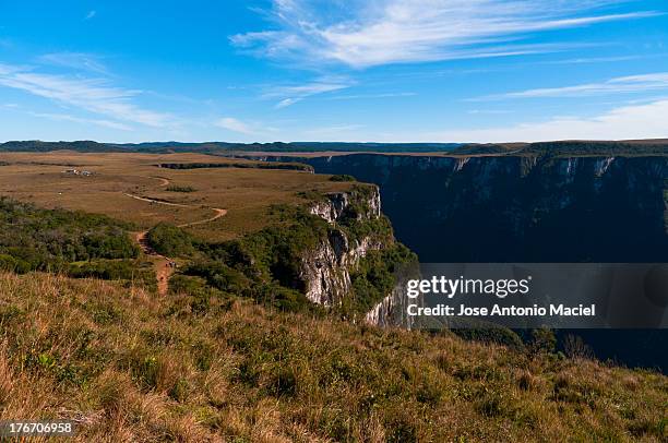 canyon in souther brazil - altiplano - fotografias e filmes do acervo