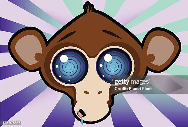 hypnotised - chimp paradox stock illustrations