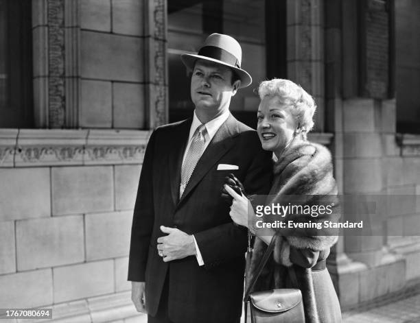 American actress Bonita Granville and her husband, entrepreneur and producer Jack Wrather , October 22nd 1957.