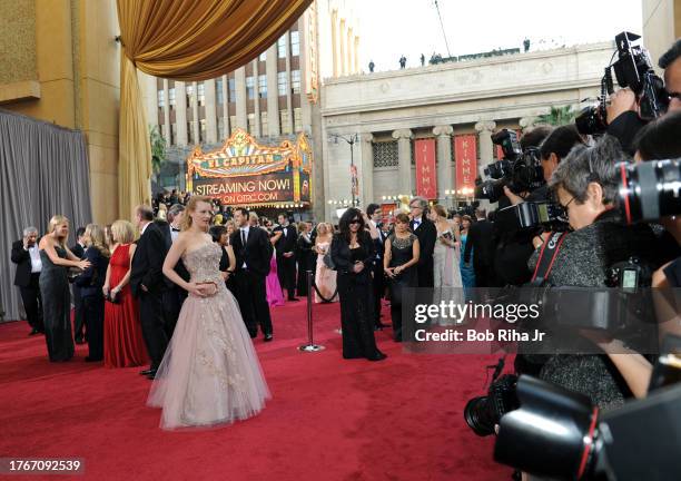 Actress Wendi McLendon Covey arrives for the 84th annual Academy Awards Show, February 26, 2012 in Los Angeles, California.